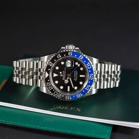 wearing Rolex batgirl gmt